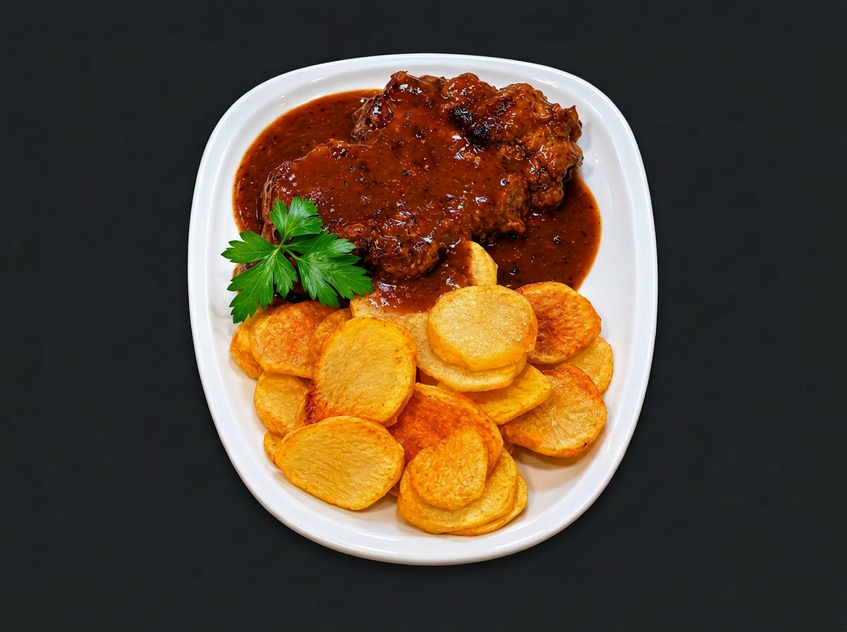 Bife de chorizo a la pimienta